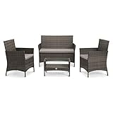 SVITA Brooklyn Gartenmöbel Poly Rattan Sitzgruppe Essgruppe Set Sofa-Garnitur...