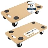 Hinrichs 2X Transportroller 58 x 30cm - Transport Rollbrett für Umzug &...