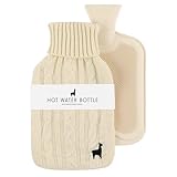 Nordstern Premium Wärmflasche mit weichem Strickbezug – Auslaufsichere...