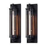 Pauwer 2er Set Wandleuchten Vintage Wandlampe innen Drahtkäfig Wandleuchten...