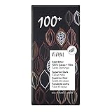 Vivani - Edel Bitter 100% Cacao + Nibs Schokolade Santo Domingo - 80 g - 10er...