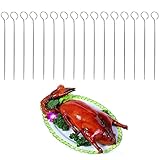 SHULLIN 16 Stück Fleischspieße Edelstahl Grillspieß Schaschlikspieße 20 cm Lange...