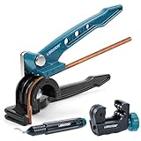 LIBRATON Rohrbieger, Manueller rohrbiegegerät, rohrbiegewerkzeug, 3-in-1...