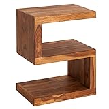 invicta INTERIOR Handgearbeiteter Beistelltisch S 60cm Sheesham Massivholz...