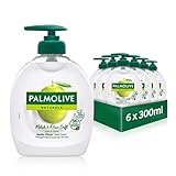 Palmolive Seife Naturals Olive & Milch 6x300ml - flüssige Handseife zur sanften Reinigung...