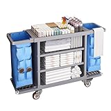 YHHLWXMDZ Wäschewagen, Eingedicktes PP-Material, Oxford-Tasche, Wäschewagen mit Rollen,...