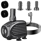 Biling Teichpumpe 1520 L/H Ultra Leise Springbrunnenpumpe Schutz vor...
