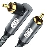 EMK Subwoofer Kabel, Digitales Koaxialkabel Cinch RCA Vergoldete Stecker Audio...
