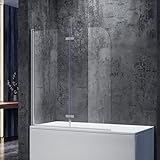 SONNI Duschwand für Badewanne 120x140 cm(BxH) badewannenfaltwand 2-teilig...