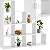 tectake® Bücherregal, Schrank Regal als Raumteiler im Wohnzimmer, Trennwand...