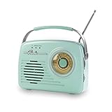 EASYmaxx Design Radio | Tragbares Radio im angesagten 50's Retro Style | Mit...