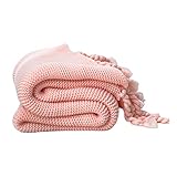 MOIDHSAG Nordic Gestrickte Einfarbig Geflochtene Fransen Quasten Weiche Warme Klimaanlage...