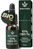 Naturstolz® CBD-Öl 10% - Vollspektrum - Bio Hanföl Tropfen mit 1000mg Cannabidiol -...
