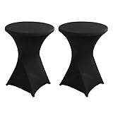 Littleprins Stehtisch Hussen 2er Set, Stretch Stehtischhussen, Hussen für...