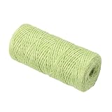 Holibanna 100M Hanfseil Hellgrün Kunst und Handwerk für DIY Projekte und Gartenarbeit...
