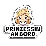 Baby on Board Aufkleber Auto, Prinzessin an Bord Aufkleber 16.5 x 14.5 cm,...