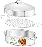 Nutrichef Bräter, Bräter Gusseisen, 50 cm- Bräter mit Deckel...