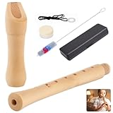 Wooden Blockflöte Soprano Recorder Instrument with Hard Case, Baroque Fingering C Key...