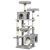 MSmask Kratzbaum groß, L Katzenbaum Stabil, Katzenkratzbaum mit 2 Plattformen, 2...