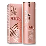 NeverWithout Retinol Serum mit Hyaluron + Kupfer-Peptiden. Reduziert Falten und...