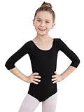 Soudittur Ballettanzug Mädchen, Kinder Ballett Trikot Baumwolle 3/4 Ärmel...