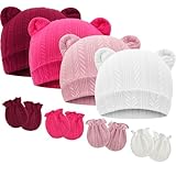 DRESHOW Neugeborenes Baby Mütze Hut und Handschuhe Set Beanie Bekleidung Unisex Infant...