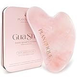 Plantifique Rosenquarz Gua Sha Stein - Guasha Gesichtsmassage für...