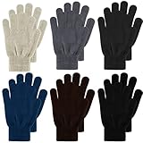 Boyiee 6 Paar Strickhandschuhe Erwachsene Vollfinger Handschuhe für Unisex...