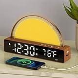 APUZOM Lichtwecker Wake Up Light, Lauter Wecker für Tiefschläfer, digital...