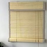 Retro-Bambus-Rollo Raffrollo,50% Verdunkelungs-Fenster Rollo,Bambusrollo mit...