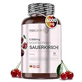Montmorency Sauerkirschen Kapseln 6000mg (50:1) - 180 vegane Stück - 3 Monate Vorrat -...