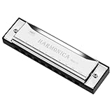 OFFCUP Mundharmonika, 10 Löcher Mundharmonika Chromatic Mundharmonika Kinder Harmonika...