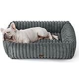 BEDSURE Hundebett Grosse Hunde orthopädisch, 76x61x20cm Cord Fleece waschbares...