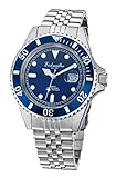 Eichmüller Taucheruhr 3464-04 Edelstahl-blau 20 ATM Edelstahlband 43 mm
