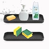 Silikon Abtropfmatte, 2 Stück Spülbecken Organizer Abtropfschale, Abtropfmatte...