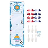 MFYOUPK Tisch Curling Spiel | Tischkegel Kombi Set - Lustiges Gesellschaftsspiel Tragbares...