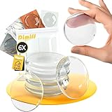 Strongest Türstopper Wand-Set für Türklinken. Dimiff® klar runde Türpuffer Wand,...