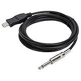 Yosoo USB-Gitarrenkabel, 3 Meter, 9,84 Fuß Audiokabel mit Integrierter Soundkarte für...