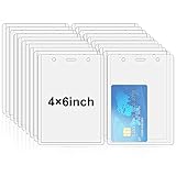 Fushing 20Pcs A6 Ausweishülle,150 x 105 mm Kartenhalter Ausweis,Transparent...
