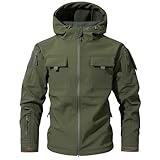 Mymyguoe Camouflage Herren Softshelljacke Taktische Jacke Herbst Winter Outdoor Armee...