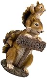 YXUANYZNB 1 Stück Harz Gartenfigur Eichhörnchen Skulptur Garten Willkommensfigur...