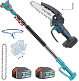 Hochentaster Akku 6 Zoll für Makita 18V mit 2 x 5.5Ah Akku,Neue Upgrades Bürstenlose...