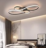 DDYY Schwarz LED Deckenleuchte Schlafzimmer,Wohnzimmer Deckenleuchte Moderne,mit...