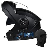 Klapphelm mit Bluetooth, Integriert Motorradhelm, ECE Zertifiziert Integralhelm mit...