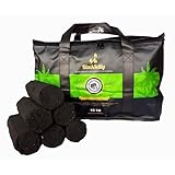BlackSellig Beach Kokos Grillbriketts XXL | Reine Kokosnussschalen Grillkohle |...