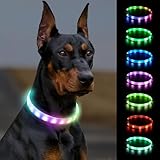 Joytale Leuchthalsband Hund, Hundehalsband Leuchtend Aufladbar, Längenverstellbar Led...