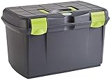 Kerbl Putzbox Arrezzo (Farbe schwarz/pistazie, L x B x H 40 x 25 x 24,5 cm,...