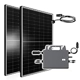 Balkonkraftwerk 850W Solaranlage komplettset mit 800W Tsun Micro Wechselrichter WiFi, 2X...