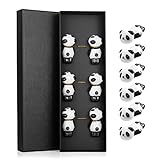 6 Stück Keramik Panda Essstäbchen Ablagen mit Geschenkbox,stäbchen Ablagen,Chopsticks...