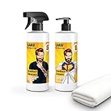 Set mit 3 Produkten: LAAV LEATHER CLEANER 500 ml, LEATHER CREAM 500 ml und ein...